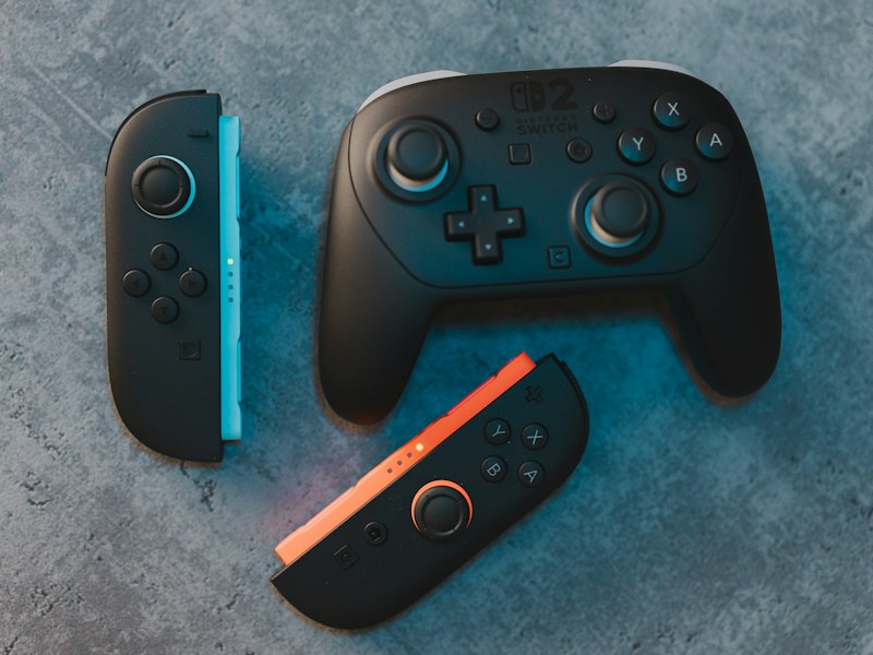 Retro arcade controller close-up